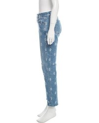 Stella McCartney Mid Rise Embroidered Jeans