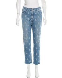 Stella McCartney Mid Rise Embroidered Jeans