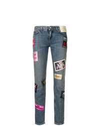Dolce & Gabbana Patched Slim Jeans