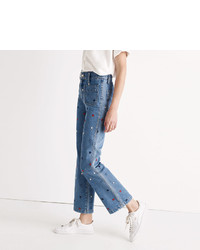 Madewell Rivet Thread Embroidered Star Jeans