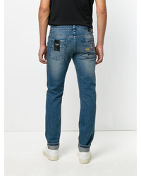Fendi Stonewashed Jeans With Embroidery