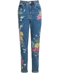 Tall Garden Embroidered Mom Jeans