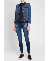 7 For All Mankind The Skinny Embroidered Jeans