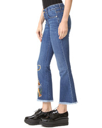 Stella McCartney Tiger Embroidered Skinny Kick Jeans