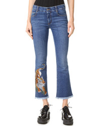 Stella McCartney Tiger Embroidered Skinny Kick Jeans