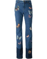 Valentino Jamaica Butterflies Applique Jeans