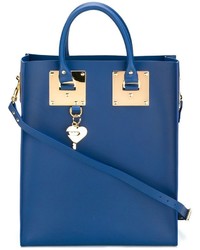 Blue Embroidered Leather Bag