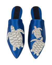 Sanayi 313 Embroidered Turtle Patch Slippers