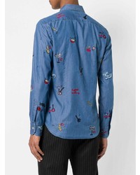 Paul Smith Embroidered Travel Details Shirt