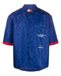 Tommy Jeans Gabardine Logo Embroidered Shirt