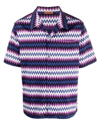 Missoni Logo Embroidered Zigzag Print Shirt