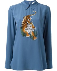 Stella McCartney Tiger Embroidery Top