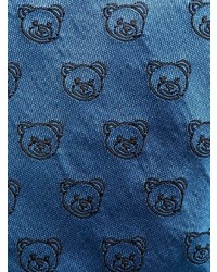 Moschino Teddy Bear Embroidered Silk Tie