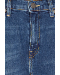 Mira Mikati Embroidered High Rise Skinny Jeans Mid Denim