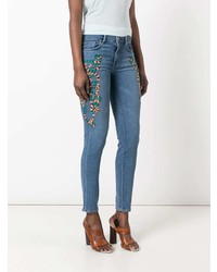 Sandrine Rose Embroidered Skinny Jeans