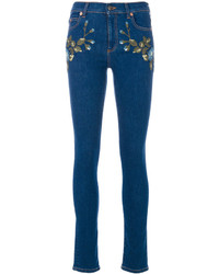 Gucci Floral Embroidered Skinny Jeans
