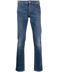 Roberto Cavalli Monogram Embroidered Skinny Jeans