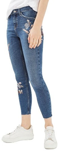 Steken omvatten Stadscentrum Topshop Moto Jamie Embroidered Skinny Jeans, $110 | Nordstrom | Lookastic