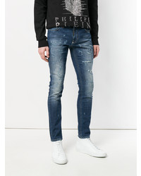 Philipp Plein Tiger Embroidered Skinny Jeans