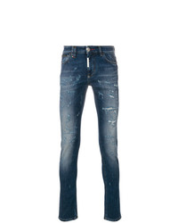 Philipp Plein Tiger Embroidered Skinny Jeans