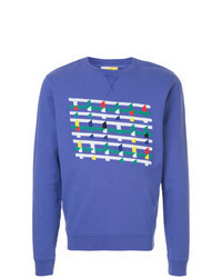 Blue Embroidered Sweatshirt