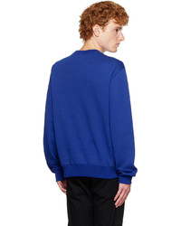 Salvatore Ferragamo Blue Embroidered Sweatshirt