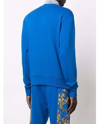 VERSACE JEANS COUTURE Embroidered Logo Cotton Sweatshirt