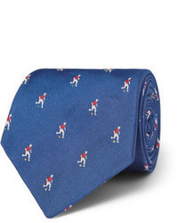 Paul Smith Shoes Accessories Footballer Embroidered Silk Tie