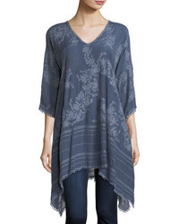 Johnny Was Leaf Garden Embroidered Georgette Tunic