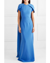 Safiyaa Cape Effect Stretch Crepe Gown