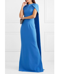 Safiyaa Cape Effect Stretch Crepe Gown