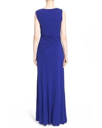 St. John Collection Ruched Matte Jersey Gown
