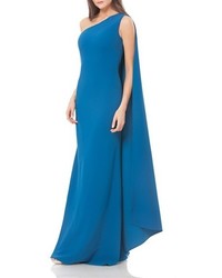 Carmen Marc Valvo Infusion One Shoulder Stretch Gown