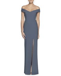 Dessy Collection Off The Shoulder Crossback Gown