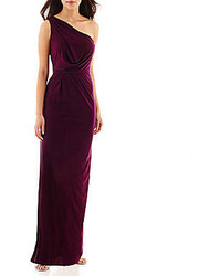 Liliana Simply One Shoulder Side Slit Gown