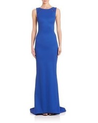 Zac Posen Sleeveless Bondage Jersey Gown