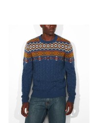 Levi's Fair Isle Textured Sweater Ocean Blue
