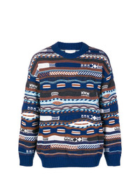 Laneus Pattern Long Sleeved Sweater