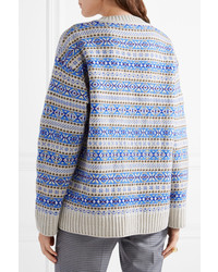 Stella McCartney Fair Isle Wool Sweater Blue