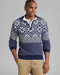 Fair Isle Zip Sweater | Men's Fashion