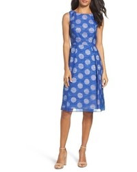 Adrianna Papell Pop Dot Fit Flare Dress