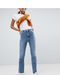Asos Tall Asos Design Tall Egerton Rigid Cropped Flare Jeans In Vintage Mid Wash