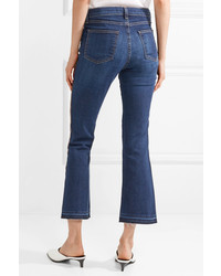 Veronica Beard Carolyn Cropped Med High Rise Bootcut Jeans