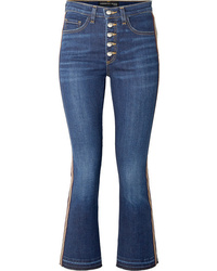 Veronica Beard Carolyn Cropped Med High Rise Bootcut Jeans