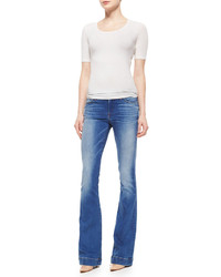 True Religion Charlize Faded Whiskered Flared Jeans