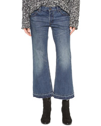 Free People Chelsea Cropped Kick Flare Jeans