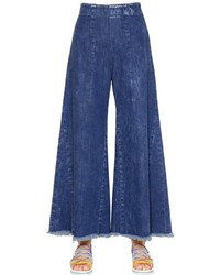 Chloé Flared Cropped Cotton Denim Jeans
