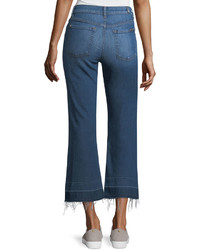 7 For All Mankind Cropped Flared Jeans W Released Hem