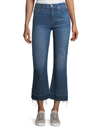 7 For All Mankind Cropped Flared Jeans W Released Hem