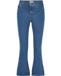 ATTICO Cropped High Rise Flared Jeans